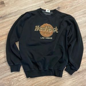 VINTAGE HardRock Black Sweatshirt. Size Small